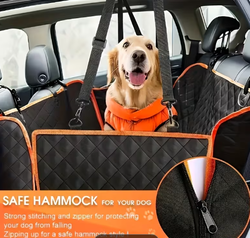 Dog Car Seat Cover – Waterproof Hammock for Back Seat