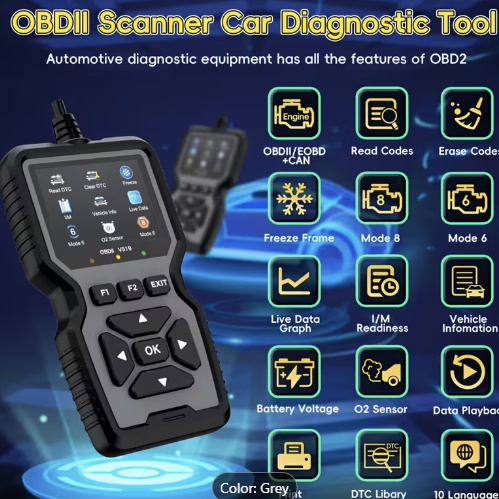 OBD2 Scanner – Handheld Car Diagnostic Tool with Color Screen
