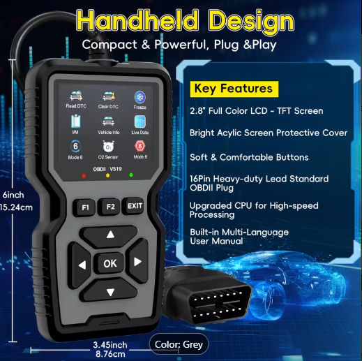 OBD2 Scanner – Handheld Car Diagnostic Tool with Color Screen