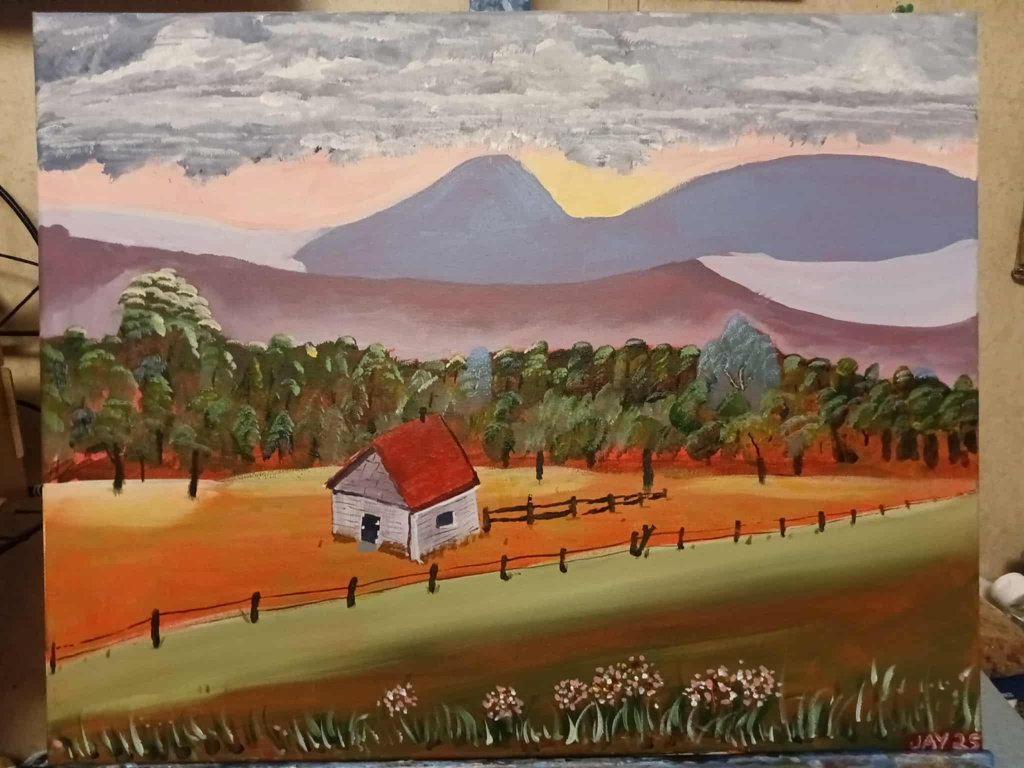 Original Acrylic Painting "Smokies" by Jay – 16x20 Canvas