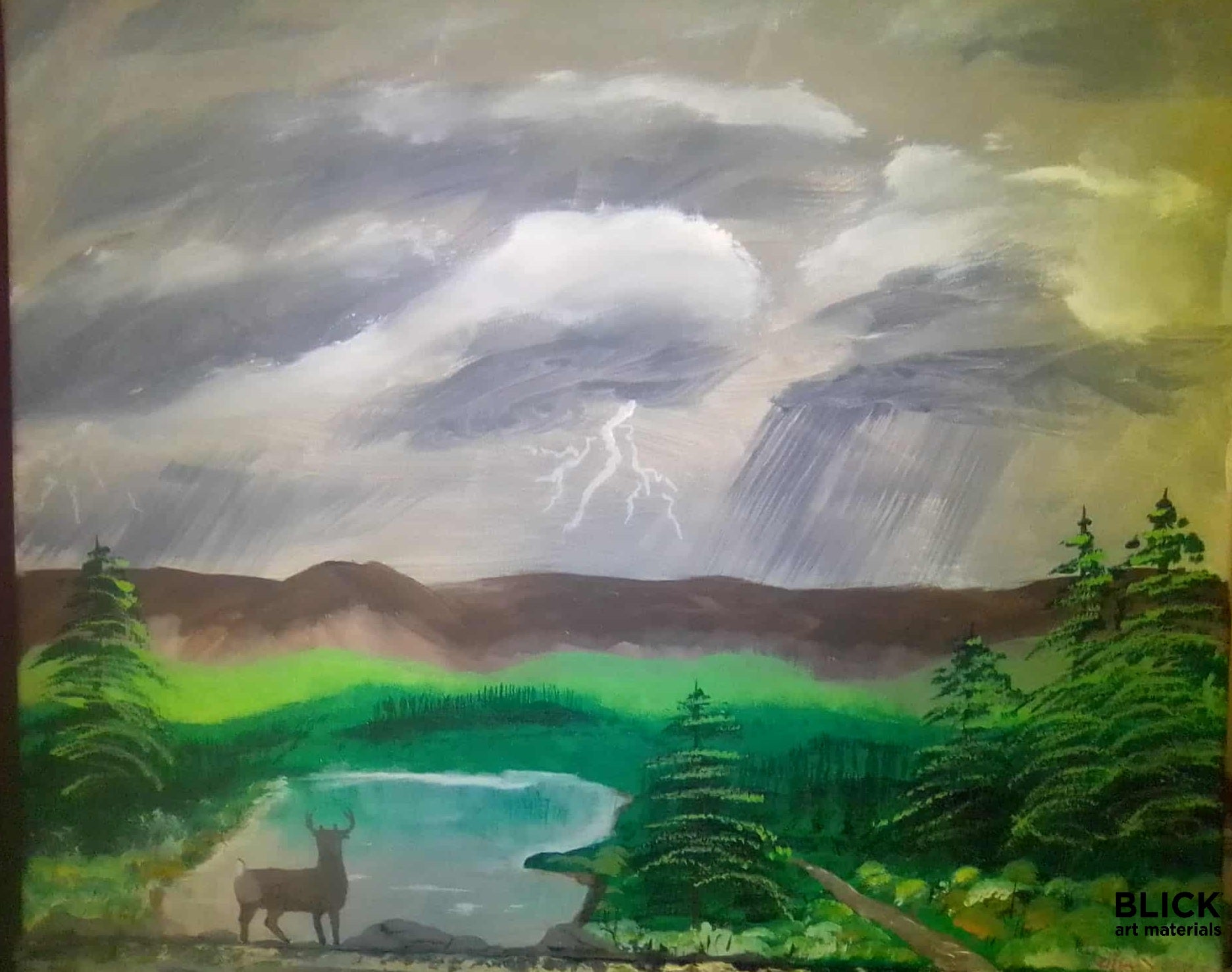 Original Acrylic Painting "The Buck" by Jay – 16x20 Canvas