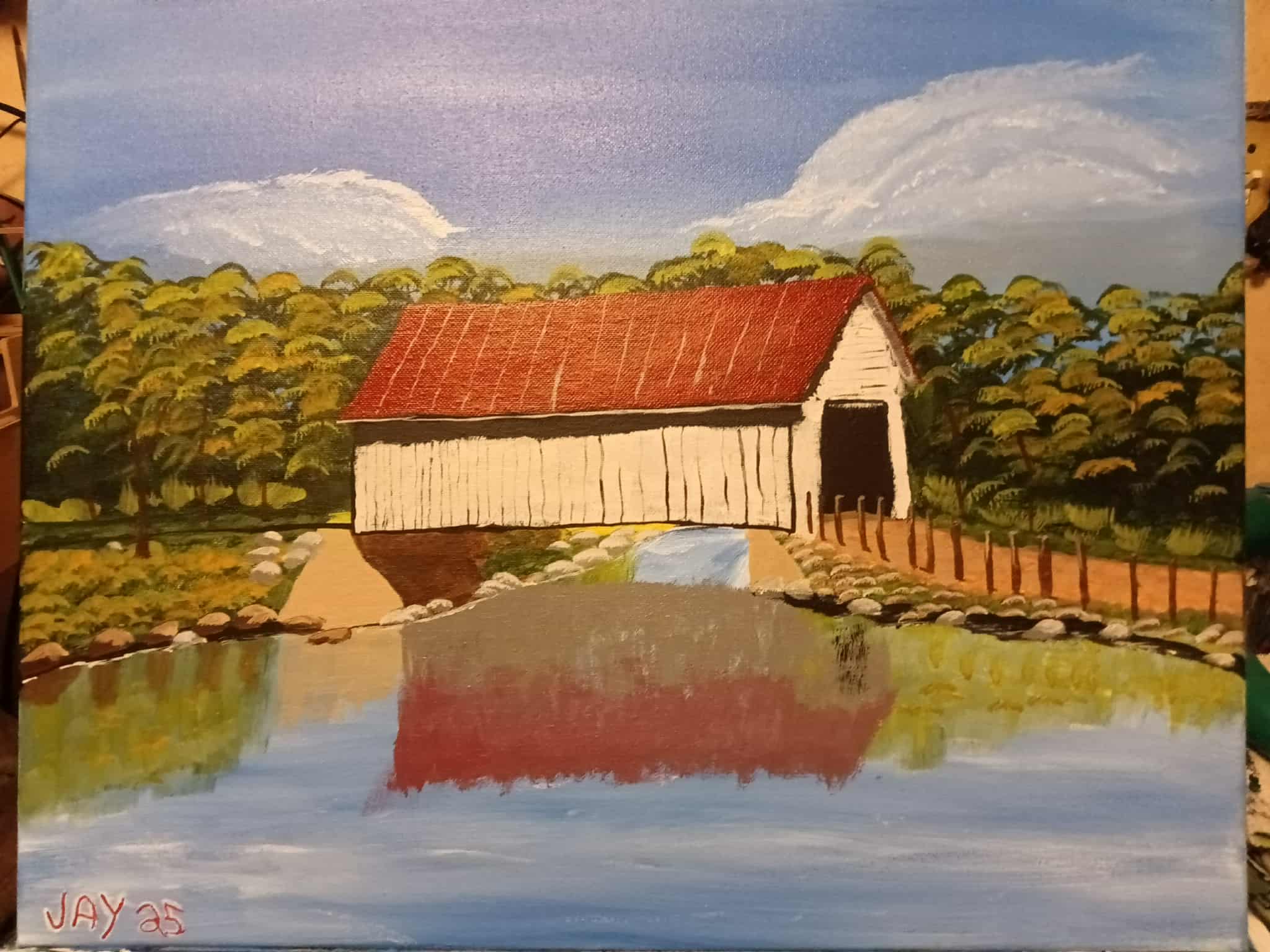 Original Acrylic Painting "The Other Side" by Jay – 16x20 Canvas