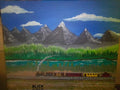Original Acrylic Painting "Train Through The Gorge" by Jay – 16x20 Canvas