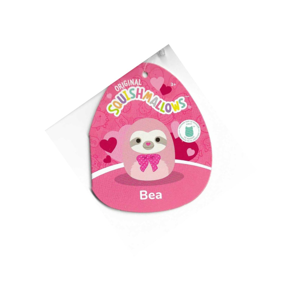 NEW Squishmallows 14” Inch BEA The Pink Sloth W Large Bow Hearts