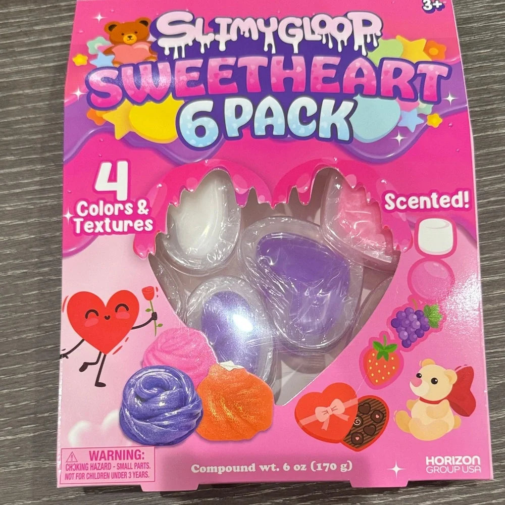 SlimyGloop Sweetheart Scented Slime Assortment, 6 Ct
