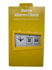 GEMS Retro Analog Alarm Clock - Mustard Yellow: Plastic Table Clock with White Face