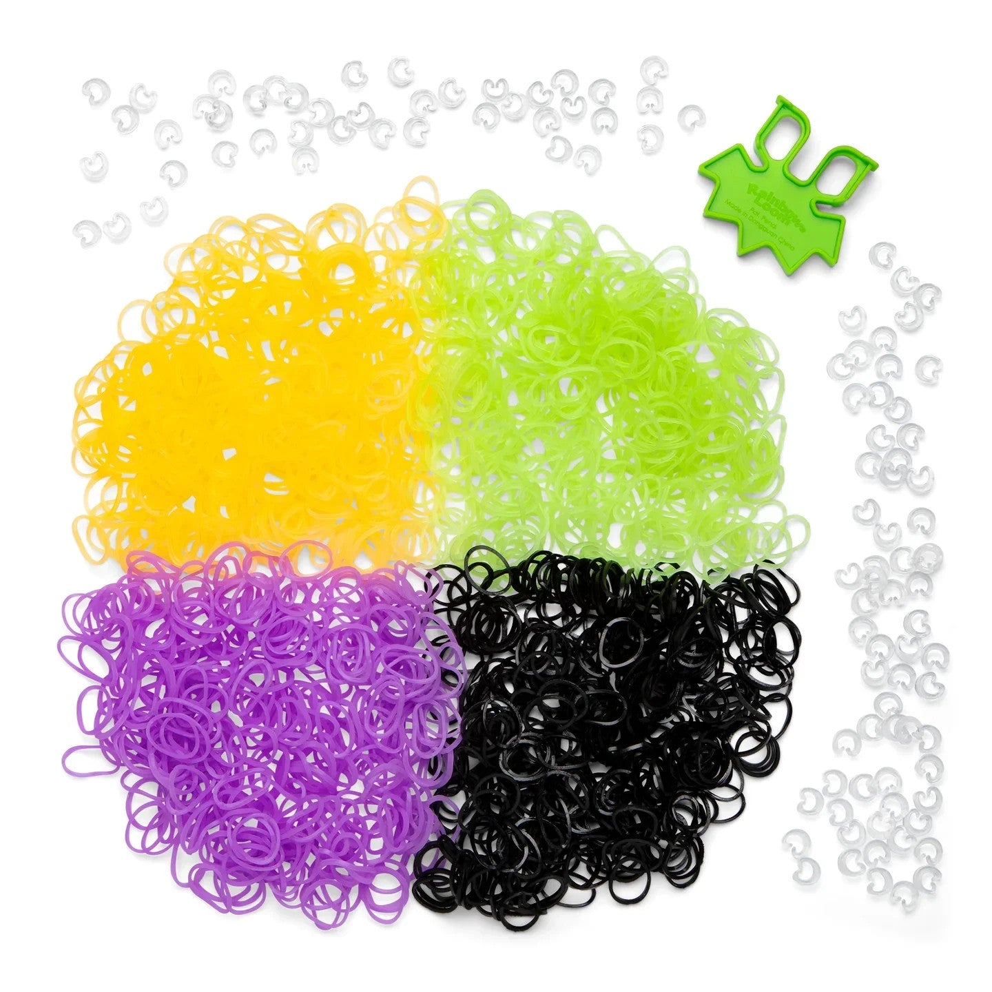 Rainbow Loom Cutie Cube 1302 Pc Glow in the Dark Halloween Colors Bat Loom