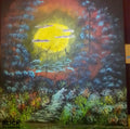 Original Acrylic Painting "Setting Moon" by Jay – 16x20 Canvas