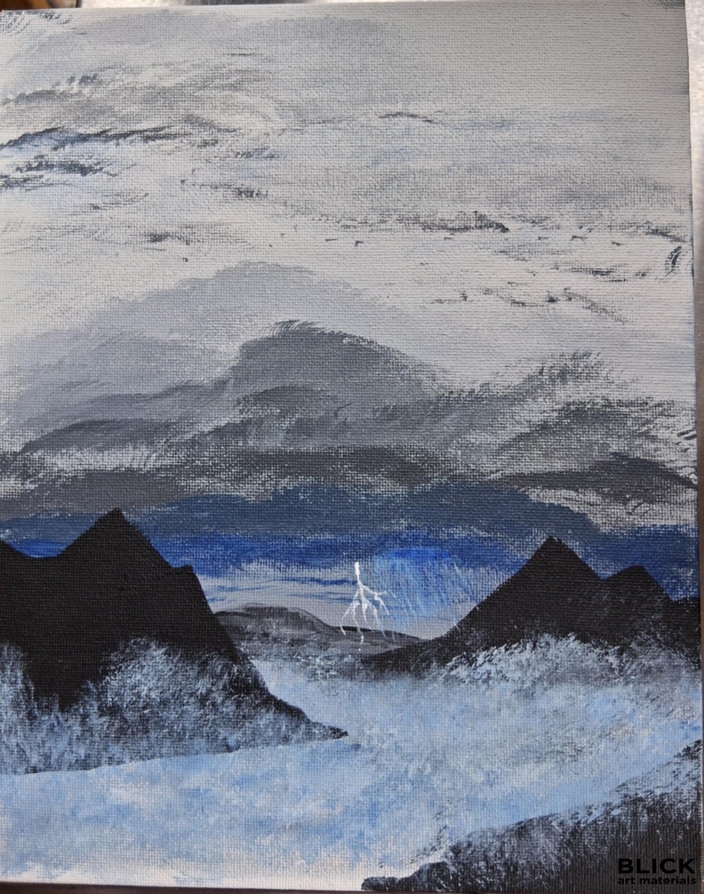 Original Acrylic Painting "Stormy Sky" by Jay – 16x20 Canvas